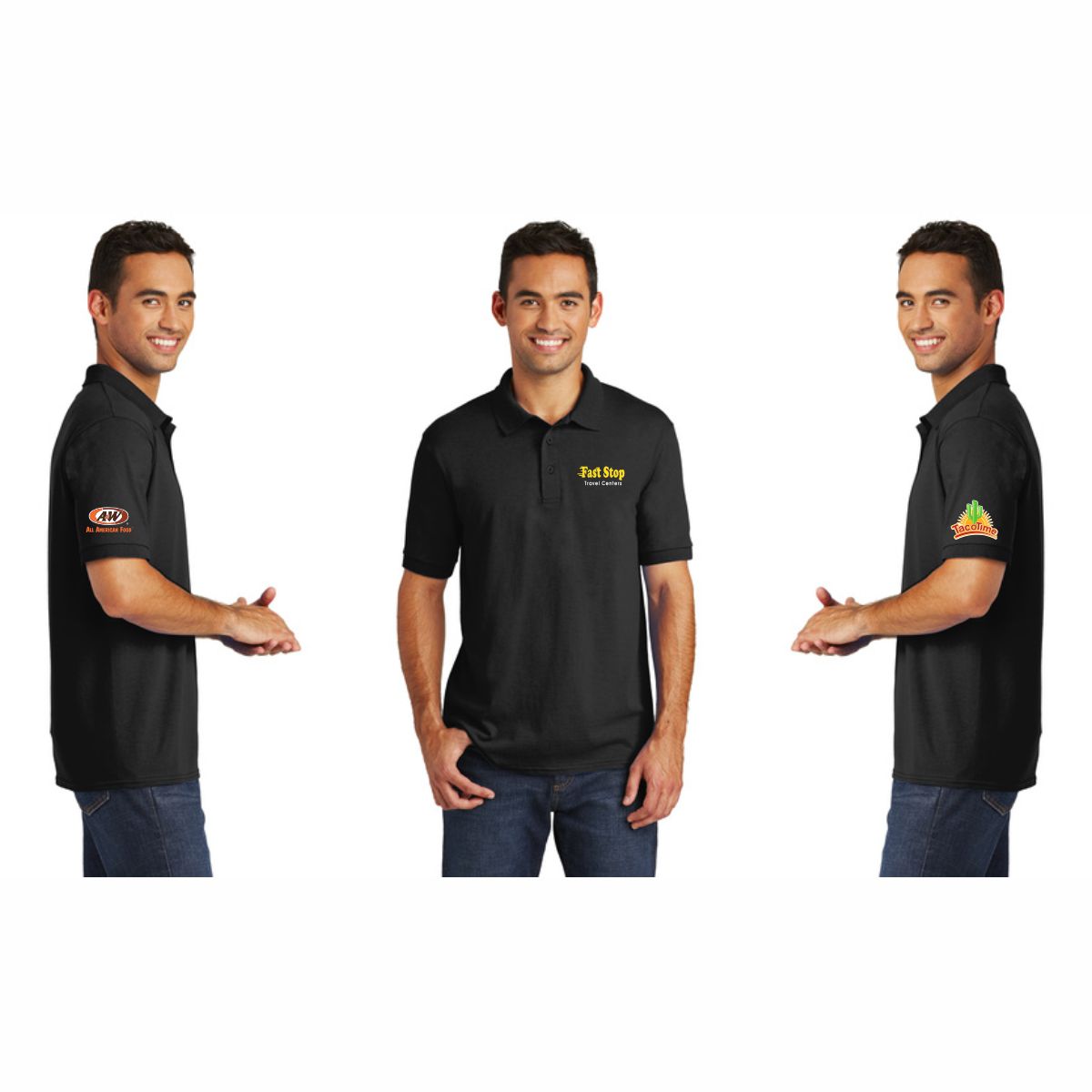 ALL Brands - KP55 - Jersey Knit Polo - Black